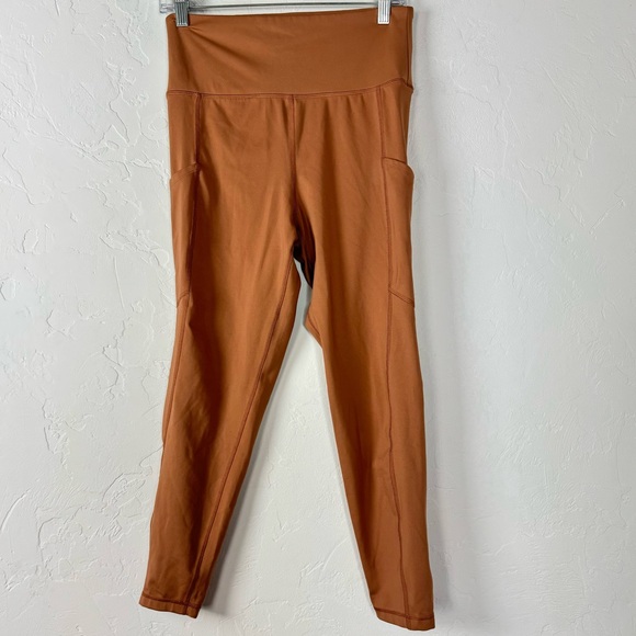American Eagle Leggings The Everything Pocket Solid Copper Orange Rust‎ Athletic - Picture 1 of 8